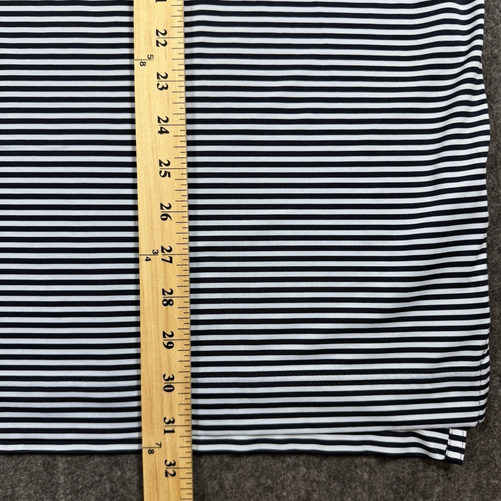 FootJoy FJ Men's XL Navy Striped Golf Polo Shirt Performance - Picture 8 of 8